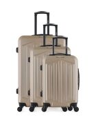 Lot de 3 valises Le jardin L/M/S Hagen 75cm/65cm/55cm beiges