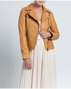 Blouson en cuir Lovely Wody miel