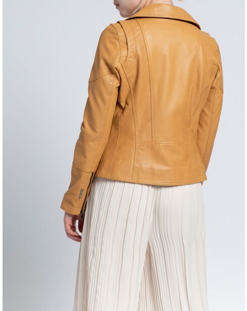 Blouson en cuir Lovely Wody miel