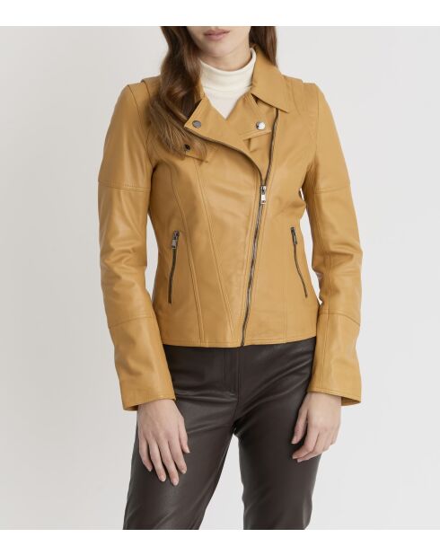 Blouson en cuir Lovely Wody miel