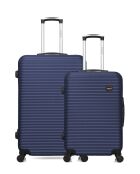 Lot de 2 valises Grand format et Weekend L/M London 75cm/65cm marine