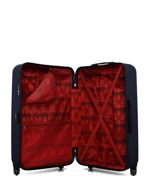 Set mit 2 großen Koffern und Wochenendkoffern L/M London 75cm/65cm marineblau