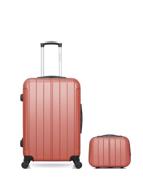 Lot Valise & Vanity M/K Napoli 65cm/23cm corail
