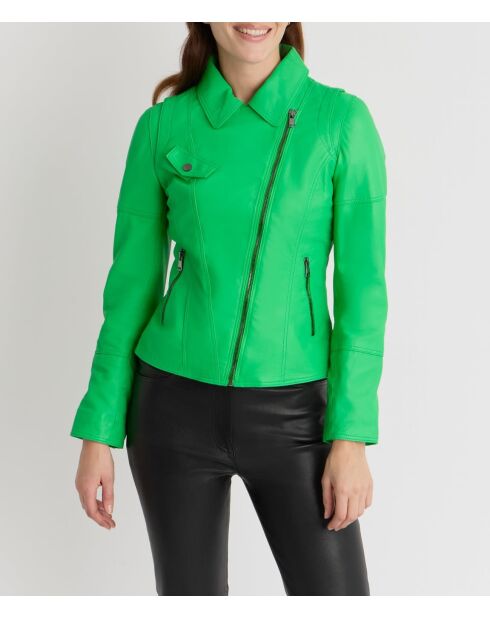 Blouson en cuir Lovely Wody prairie