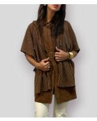 Cape en cuir Adelphia Vel tabac
