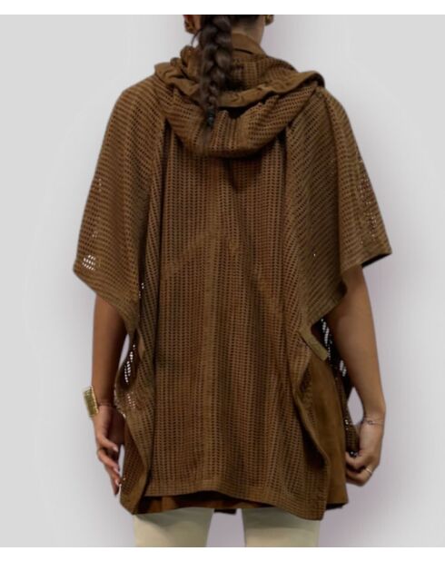 Cape en cuir Adelphia Vel tabac