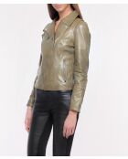 Blouson en cuir Lovely Wody stone