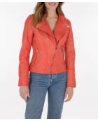 Blouson en cuir Lovely Wody coquelicot graine