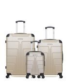 Pack de 3 maletas grandes para fin de semana y cabina L/M/XXS Ottawa 75 cm/46 cm/65 cm, color beige
