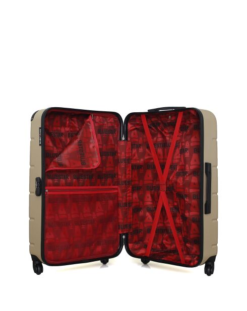 Pack de 3 maletas grandes para fin de semana y cabina L/M/XXS Ottawa 75 cm/46 cm/65 cm, color beige