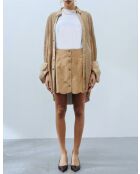 Chemise en cuir Sonita Vel biscuit