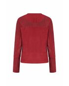 Veste en cuir Adara Vel framboise