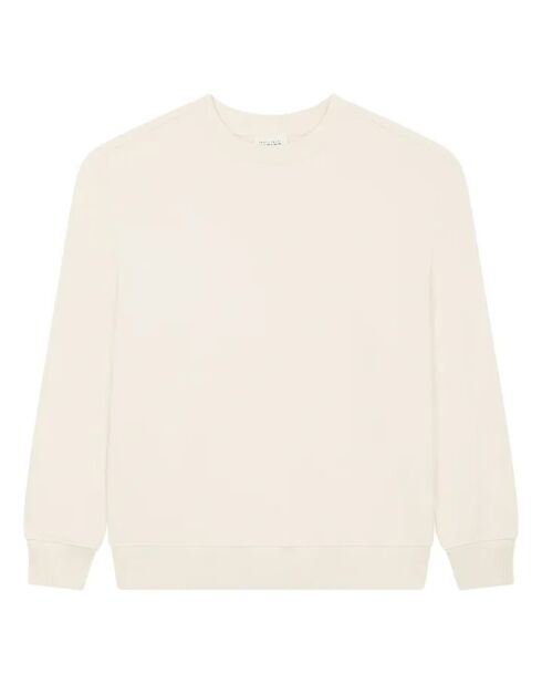 Sudadera de algodón y forro polar orgánico con cuello redondo