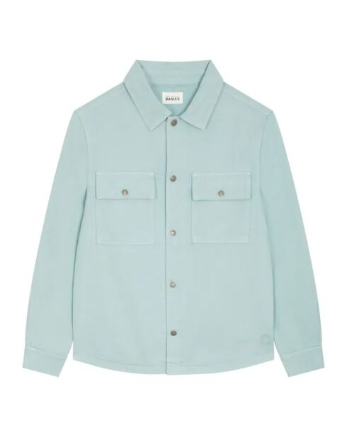Camisa vaquera de algodón verde menta