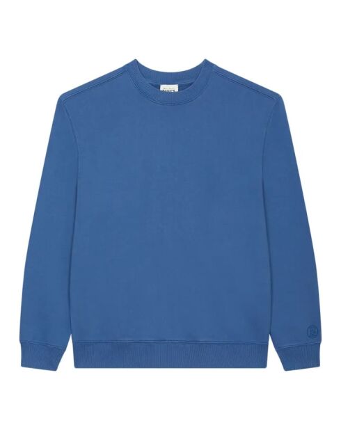 Sudadera azul celeste de algodón con forro polar orgánico con cuello redondo