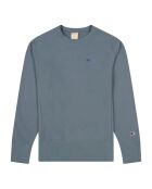Felpa Premium Line Reverse Weave in cotone grigio blu