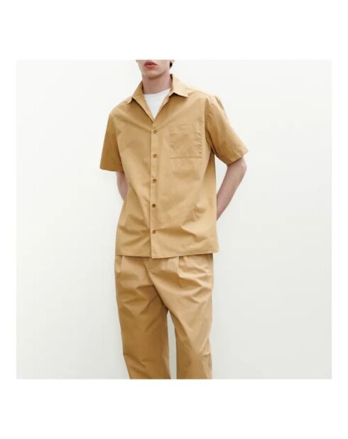 Camicia Ross beige in cotone biologico