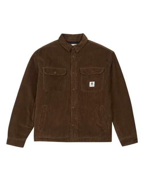 Camicia in cotone marrone a manica lunga Mappleville