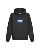 Arte Logo Leaves schwarzer Kapuzenpulli aus Baumwolle