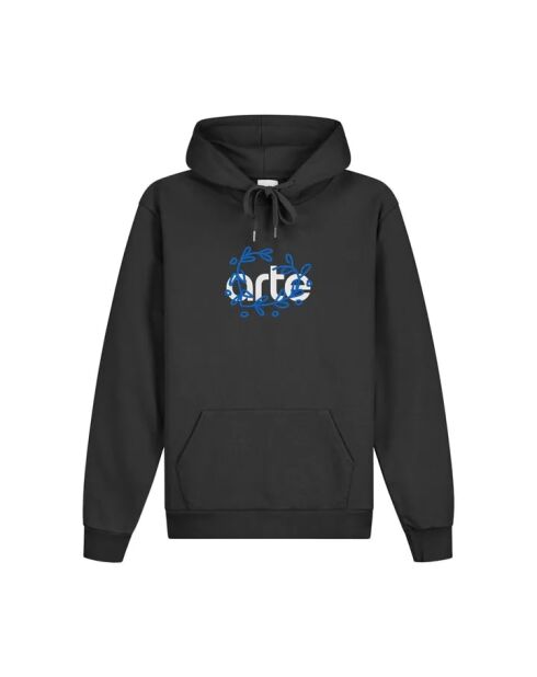 Felpa Arte Logo Leaves in cotone nero