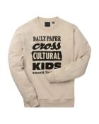 Muti beiges Baumwoll-Sweatshirt mit Rundhalsausschnitt