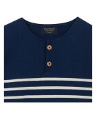 Marinaio in cotone Patte Polo blu marino