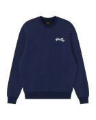 Felpa Stan in cotone blu navy con scollo rotondo