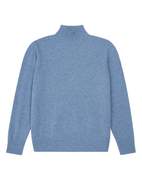Maglione a collo alto Clark 6624 in lana blu