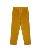 Pantalon en coton elastiqué vert olive