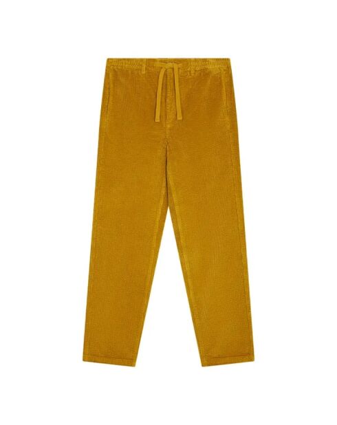 Pantalones de algodón elástico verde oliva