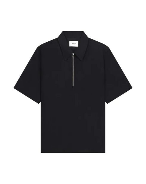 Polo zippé manche courte Bruno 5719 noir