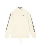 Felpa beige in cotone con zip Versa