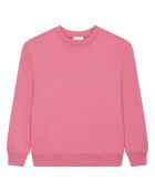 Felpa in cotone felpato biologico a girocollo rosa antico