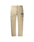 Beigefarbene Cargo-Baumwollhose