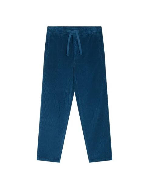 Pantalones de algodón elástico de color verde pato