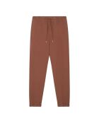 Pantaloni da jogging slim marroni in cotone biologico