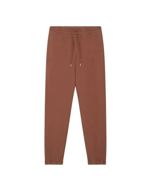 Pantalones deportivos delgados de algodón orgánico marrón