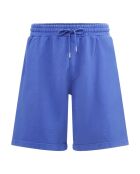 Pantaloncini in cotone felpato biologico blu indaco