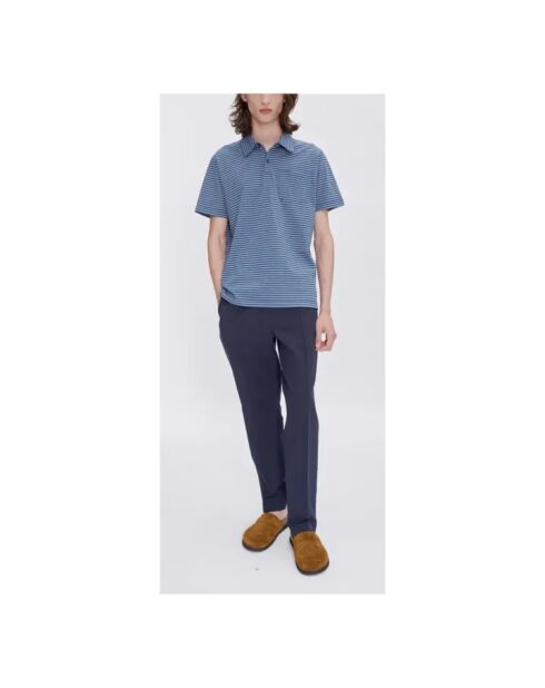 Joaquin marineblaue elastische Baumwollhose