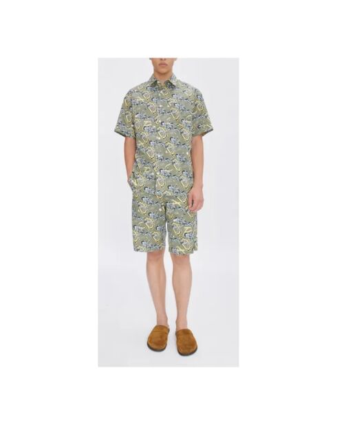Vince Baumwollshorts mit khakigrünem Aufdruck