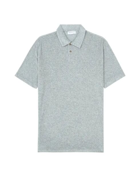 Polo en coton manche courte Terry gris