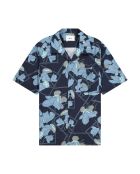 Julio 5656 marineblaues bedrucktes Baumwollhemd