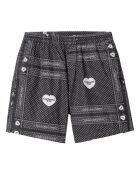 Short en coton Heart Bandana noir