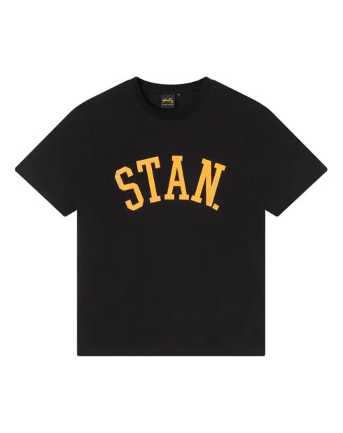 T-shirt nera Stan Serif in cotone