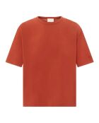 Oversize-T-Shirt aus Bio-Baumwolle in Terrakotta
