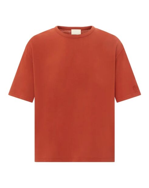 Camiseta de algodón orgánico de gran tamaño en terracota