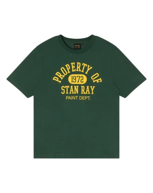 T-shirt verde in cotone Paint Dept