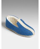 Blaue/ecrufarbene Wolle Neo charentaises