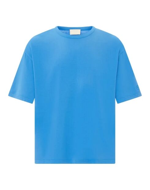 Camiseta extragrande de algodón orgánico azul celeste