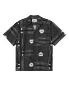 Chemisette en coton Heart Bandana noire